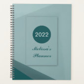 Elegantes, modernes geometrisches Skript 2022 Pers Planer (Vorderseite)