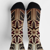 Elegantes modernes geometrisches Sternmuster Socken (Oben)