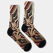Elegantes modernes geometrisches Sternmuster Socken (Rechts)