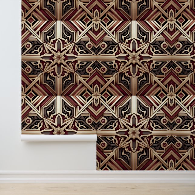 Elegantes modernes geometrisches Sternmuster Tapete (Anwendung)