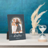 Elegantes modernes Geschenk für Bestie BESTE FREUN Fotoplatte (Seite)