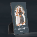 Elegantes modernes Geschenk für Bestie BESTE FREUN Fotoplatte<br><div class="desc">Elegantes modernes Geschenk für Bestie BESTE FREUNDIN Foto Keepake</div>
