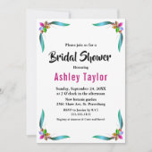 Elegantes modernes Glam Summer Floral Brautparty Einladung (Vorderseite)