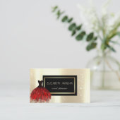 Elegantes modernes Glamorouse, Burgundy Gllitter D Visitenkarte (Stehend Vorderseite)