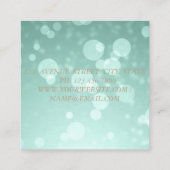 Elegantes modernes Glamour, Imitate Gold, Bokeh, B Quadratische Visitenkarte (Rückseite)