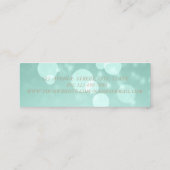 Elegantes modernes Glamour, Imitate Gold, Bokeh Mini Visitenkarte (Rückseite)