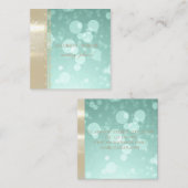 Elegantes modernes Glamour, Imitate Gold, Bokeh, S Quadratische Visitenkarte (Vorne/Hinten)