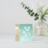 Elegantes modernes Glamour, Imitate Gold, Bokeh, S Quadratische Visitenkarte (Stehend Vorderseite)