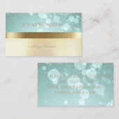 Elegantes modernes Glamour, Imitate Gold, Bokeh Visitenkarte (Vorne/Hinten)