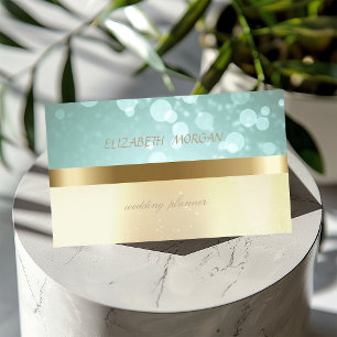 Elegantes modernes Glamour, Imitate Gold, Bokeh Visitenkarte