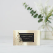 Elegantes modernes Glamour,Imitate Gold Dress Visitenkarte (Stehend Vorderseite)