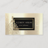 Elegantes modernes Glamour,Imitate Gold Dress Visitenkarte (Vorderseite)
