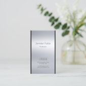 Elegantes modernes glamouröses Silberdesign Luxus Visitenkarte (Stehend Vorderseite)