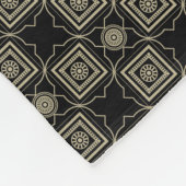 Elegantes, modernes Gold Art Deco Fleecedecke (Ecke)