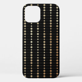 Elegantes modernes Gold Beads Circles Dots Pattern Case-Mate iPhone Hülle