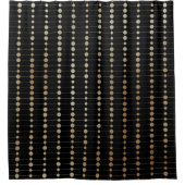 Elegantes modernes Gold Beads Circles Dots Pattern Duschvorhang (Vorderseite)