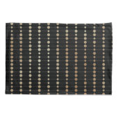 Elegantes modernes Gold Beads Circles Dots Pattern Kissenbezug (Rückseite-Links)