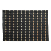 Elegantes modernes Gold Beads Circles Dots Pattern Kissenbezug (Rückseite-Rechts)