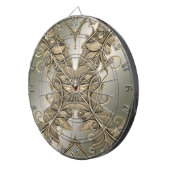 Elegantes, modernes Gold Decorative Dartboard Dartscheibe (Vorderseite rechts)