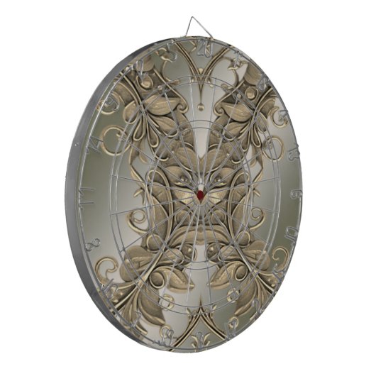 Elegantes, modernes Gold Decorative Dartboard Dartscheibe (Vorderseite Links)