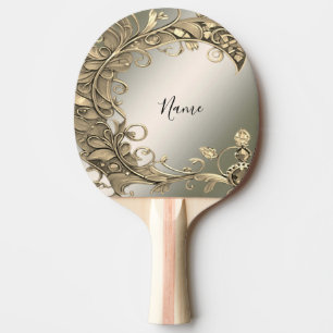 Elegantes, modernes Gold Decorative Ping Pong Padd Tischtennis Schläger