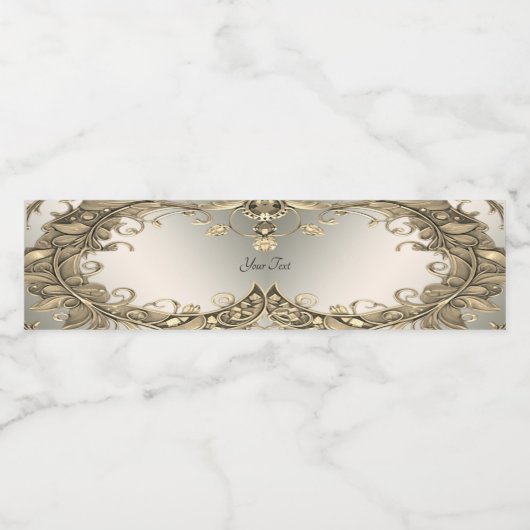 Elegantes, modernes Gold Decorative Wasserflasche- Wasserflaschenetikett (Einzelnes Label)