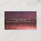 Elegantes, modernes Gold Glitzer Kleid, gestreift  Visitenkarte (Rückseite)