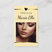 Elegantes, modernes Gold Heart Foto QR Code Templa Visitenkarte (Vorderseite)