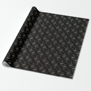 Elegantes modernes Gold-Herzen und -Schlüssel-Must Geschenkpapier