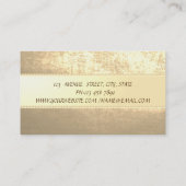 Elegantes, modernes Gold, Perlen Visitenkarte (Rückseite)