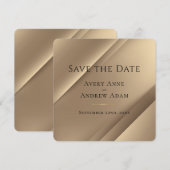 Elegantes modernes Gold Save The Date (Vorne/Hinten)