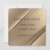Elegantes modernes Gold Save The Date (Vorderseite)