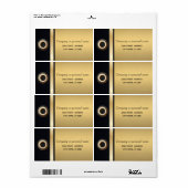 Elegantes, modernes Gold / schwarzes Logo (Vorne)