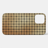 Elegantes, modernes Gold Squares Tiles-Muster | Case-Mate iPhone Hülle (Rückseite (Horizontal))