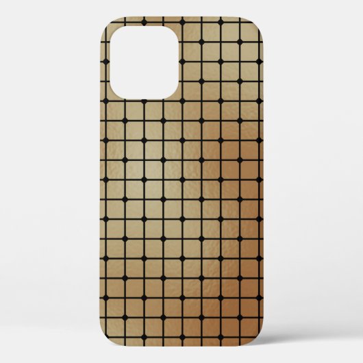 Elegantes, modernes Gold Squares Tiles-Muster | Case-Mate iPhone Hülle (Rückseite)