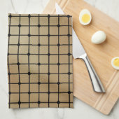 Elegantes, modernes Gold Squares Tiles-Muster | Geschirrtuch (Viertel Falte)