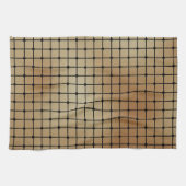 Elegantes, modernes Gold Squares Tiles-Muster | Geschirrtuch (Horizontal)