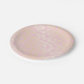 Elegantes modernes Gold- und Ananas-Muster Pappteller (Schrägansicht)