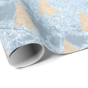 Elegantes modernes Gold- und Blauschimmelmuster Geschenkpapier