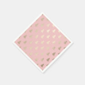 Elegantes modernes Gold- und Rosa-Weihnachtsbaummu Serviette (Ecke)