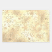 Elegantes, modernes Gold Weihnachtsmuster Geschenkpapier Set (Vorderseite)