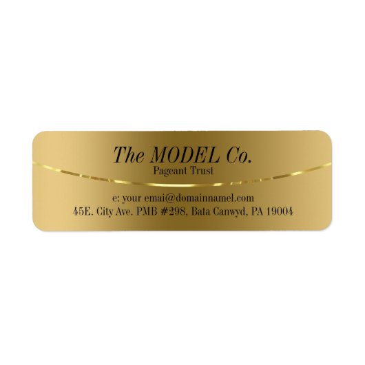 Elegantes modernes Golddesign (Vorne)