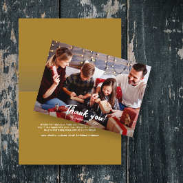 Elegantes modernes Goldenes Foto Vielen Dank Karte