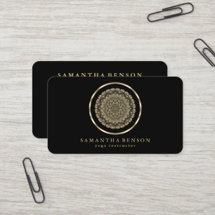 Elegantes modernes goldenes Lotus-Logo stilvolles Visitenkarte