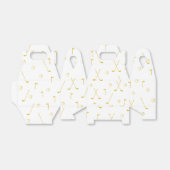 Elegantes, modernes Goldenes Muster Golfer Weiß Geschenkschachtel (Ungefaltet)