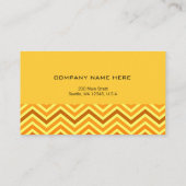 Elegantes, modernes, goldenes, sonniges gelbes Zic Visitenkarte (Rückseite)