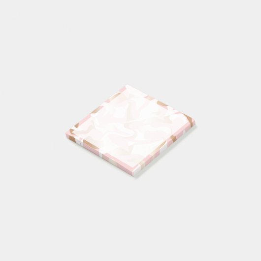 Elegantes, modernes, goldfarbenes abstraktes Muste Post-it Klebezettel (angewinkelt)