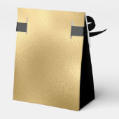 Elegantes modernes Goldfolie-Monogramm-Namensschri Geschenkschachtel (Rückseite)