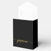 Elegantes modernes Goldfolie-Monogramm-Namensschri Geschenkschachtel (Geöffnet)
