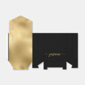 Elegantes modernes Goldfolie-Monogramm-Namensschri Geschenkschachtel (Ungefaltet)